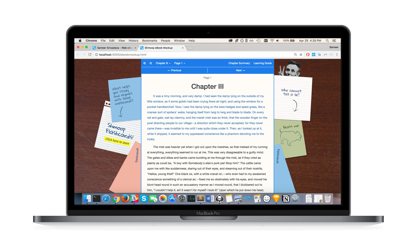 Final Prototype of Shmoop eBook Reader